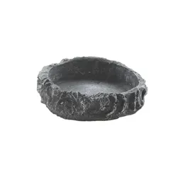 Reptile Water Dish Food Bowl Resin Rock Worm Feeder for Leopard Gecko Lizard Spider Scorpion Chameleon3117798