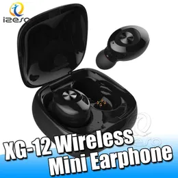 Fones de ouvido TWS XG12 Bluetooth 5.0 Earónos sem fio mini fones de ouvido Auto Paring com caixa de carregamento iZeso