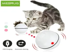 Mesnug Smart Interactive Cat Toy Ball Automatisk rullande LED -ljus Kattungar Leksaker med timerfunktion USB -laddningsbar husdjur Övning 206314233