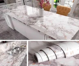 Badrumsborttagbart självlime tapet för kök bänkskivor skala och stick skåp hyllfoder kontakt papper marmor a06038048143