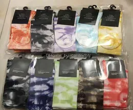 Tie Dye Crew Printing Socks Street Style Printed Cotton Long Sport для мужчин Women High Nocks WP0W4792849