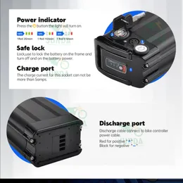 48V 52V Ebike Battery Silver Fish 20Ah 15Ah Lithium 18650 Pack with Samsung Electric Bicycle 250W 500W 750W 1000W Motor