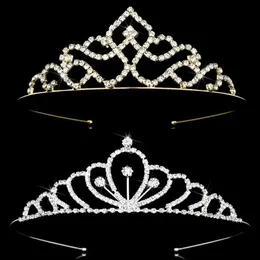 New Mody Crystal Barrettes Bridal Kid Girls Tiaras and Crowns Rhinestones Bandas para mulheres acessórios para cabelos de noiva265b