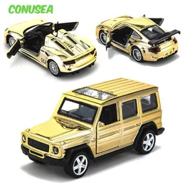 Auto elettrica / RC 1/32 Modello di auto in lega Decorazione torta Tirare indietro Pressofusione Modelli di auto dorate per ragazzo Giocattolo Regalo di compleanno Auto Giocattolo per bambini RagazziL231223