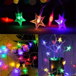 1PC Star 40 LED Star String Light ، Battery Box Power Power Supply Lights Flights For Indoor ، Outdoor ، حفل زفاف ، شجرة عيد الميلاد ، رأس السنة الجديدة ، تزيين الحديقة