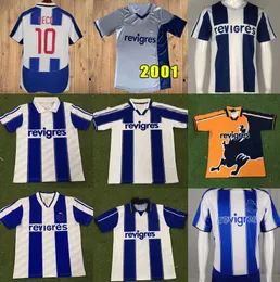 1994 95 97 99 Retro Portos Soccer Jerseys 2001 03 04 Puchar Finał Home Away Men Men Finały Koszulki Vintage Football Zestawy Niebieskie żółte McCarthy Derlei Classic Mundlid