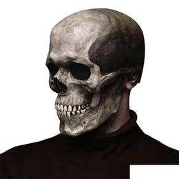 Maschere da festa maschera Halloween mobile mascella fl head skl decorazione horror scary cosplay deco