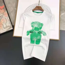 Fashion T Shirt Women Designer T Shirts Mens Womens Green Bear Print Tee Casual Loose Short-sleeved Tee Simple Medium-length Oversized Cotton Sweatshirt High