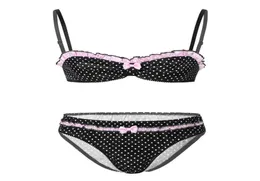 Reggiseno a pois per la lingerie da sissy maschile e mutandine di brief mutandine mutande per biancheria intima gay da notte per indossare costumi erotici costumi9568471