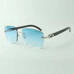 Klassische Designer-Sonnenbrille 3524025 natürliches schwarzes strukturiertes Büffelhorn Tempel Gläsern Größe 18-140 mm278j