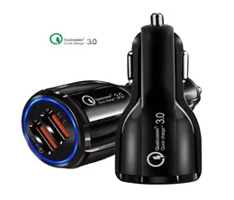 Adapter Universal 12V 31A Мобильный сотовый телефон зарядное устройство 18W USB быстро зарядное устройство Dual Port QC30 CAR Зарядное устройство Двойное USB1521881