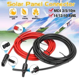 Solar Solar Panel Emerfel Kabel 1 para Czarna+czerwona drut fotowoltaiczny Złącze kabla fotowoltaicznego 10/12/14 AWG Kabel z drutem miedzianym