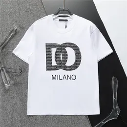 24SS Projektantka męska unisex moda mody bawełniany z krótkim rękawem druk dający się odzież swobodny top T-shirt Rozmiar M-3xl G#25