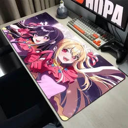 Rests Gaming Mouse Pad Oshi No Ko Hoshino Ai Mousepad PC Accessories Gaming Mousemat Stora Natural Rubber Desk Mat Tangentboard Game Pads