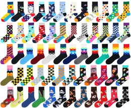 197 Colors Funny Thick Long Men Women Socks Fashion Basketball Sport sock Lovely Art With Food Fruit Animal Dog Happy Stocking2903978