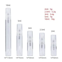 2 ml da 3 ml da 5 ml da 10 ml di spranaggio in vetro flacone per profumo piccolo atomizzatore di viaggio portatile da viaggio portatili per fiale di fiale da campione ricaricabile