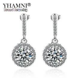 Yhamni Fashion 925 Sterling Silber für Frauen Gestüts Ohrringe Luxus Kubikzirkonia Schmuck Mädchen Geschenk Hochqualitäts Ganze LED427239a