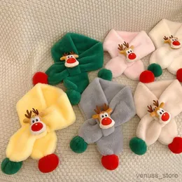 Schals wickeln Kinderschal Winter warm warmes Baby Plüsch Hals verdickte Jungen und Mädchen winddichtem Hals süßer Weihnachtshirschschal