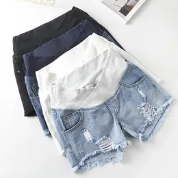 Capris Pregnant Women's Shorts Summer Wear Lowwaisted Denim Shorts Summer Wear New Spring Loose Pants for Pregnant Clothes