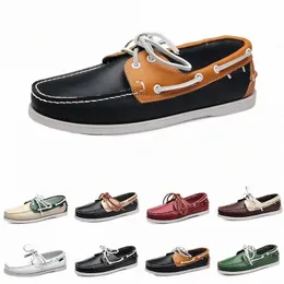 män casual skor loafers trippel svart vit grön beige mahogny taupe mens tränare sneakers jogging promenad tre t6bp#