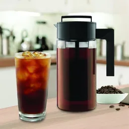 Kallbryggt avced kaffebryggare lufttätt tätning Silikonhandtag Kettle Non-Slip Water Bottles236s