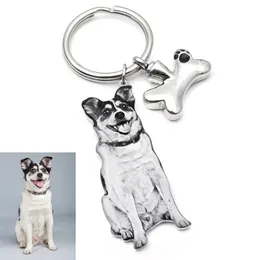 Presente de Pet Memorial Personalizado Ponto Po Po Cachorro Urn Keyring Picture Keepsake Cat Puppy Ashes Urns Cremation Keychain 231222