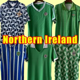 Jerseys de futebol retro da Irlanda do Norte Vintage 1979 1998 1990 1992 90 92 Evans Lewis Saville Davis Whyte Lafferty McNair Maillots Camisa de Futebo 1994 79 94