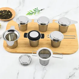 Edelstahl -Tee -Infuser -Tee Blätter Gewürze Gewürz Ballsieb Teekanne feinem Mesh Kaffee Filter Teebecherküchenzubehör Teesisten LT728