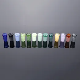 Colorful Glass Adapter Connector Smoking Accessories 14mmFemale to 18mmMale 10mm Female to 14mm Male Adapters For Quartz Banger Bowl Bongs Wholesale