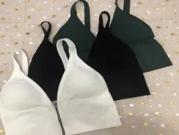 Reißverschluss in Tanks mit Brief sexy Camisoles Sport Bra Weste für Frauen im Sommer Schwarz und Weiß 2 Colors2645565