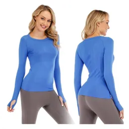 LL-88 T-shirt da yoga da donna T-shirt da donna Alta elasticità traspirante Top da corsa Asciugatura rapida Senza cuciture Manica corta Sport Ciclismo Abbigliamento fitness yoga