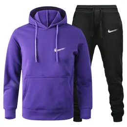 Tracksuits Men Boy Girls women Purple jacket suit designer Sweatshirts hoodie sweater tech Basketball Running street Sports clothing Hooded long-sleeved men pants