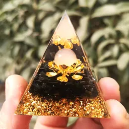 Foreign trade new cross-border crystal pyramid gravel resin home office desktop ornaments