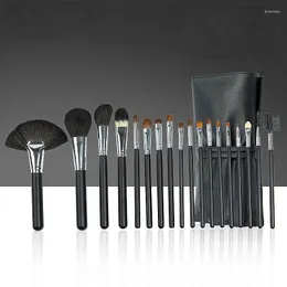 Pincéis de maquiagem 18pcs pincel lã Conjunto de lã macia ferramenta de beleza de beleza pó de sombra pó de blusher maquillaje