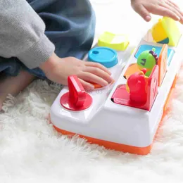 Bebek oyuncak yürümeye başlayan çocuklar bebek öğrenme geliştirme oyuncak oyunu müzik belleği eğitimi interaktif pop-up şekil hayvanlar bebek oyuncakları 6-12 aylarzln231223