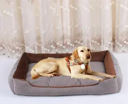猫のベッド家具3サイズのペットベッド犬暖かいパッド冬のマットストライプ製品小型ミディアム大きな大きなサイズの犬小屋防水巣4665407