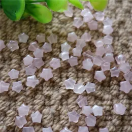 Lot de 100pcs WHOL Stone natural 6 5mm Star Rose Quartz Hole trouxer