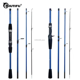 Hastes de pesca de barco Biutifu Baitcasting Spinning Travel Carbon 4/5 Seção Hastes de pesca de elenco de 5-20g Power Ultralight Lure Trout Mini Polel231223