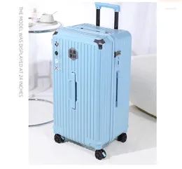 Suitcases B108 Large Capacity Thickened Luggage Female Universal Wheel Trolley Travel Box Password Leather