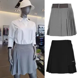 Autunno e inverno Nuovi abbigliamento da golf da golf femminile casual spazzolato All-match Solid Color Color Slim Slim Sport Swirt Skirt Gonna