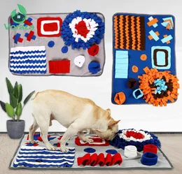 7450cm Pet Dog Puzzle Toys Slow Feeding Food Mat Training Foraging Sniffing Mat Funny Cat Toys Snuffelmat Feeder Soft Pad C10044066308