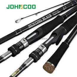 Łódź wędkarska Johncoo Carbon Fishing Rodem 2,7 m 3,0 m MH H Power 10-45G Baitcasting Rod Bass Bass Parbon Rybołówstwo 3 sekcje Spinning Rodl231223