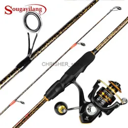Boat Fishing Rods Sougayilang 1.8m 2.1m 2.4m Fishing Rod Combo 5section Spinning Pole Carbon Portable Fishing Rod and Reel Set for Carp FishingL231223