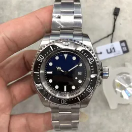 2019 U1Factory D-Blue Deep Ceramic Nea Sea Date Sapphire Cystal Staflist Steel With Glide Lock Clasp Automatic Mechanical Dwell203o