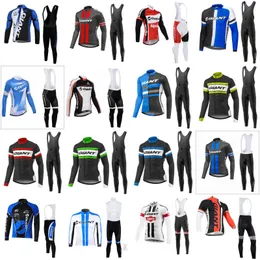 مجموعة Scott Team Cycling Long Sleeves Jersey Bib Pants Mens Mens MTB Bike عالية الجودة ملابس جافة سريعة U40933