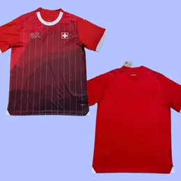 2023 2024スイスサッカージャージホームレッド23 24 Suisse Shaqiri Akanji Freuler Seferovic Inler Embolo Away Camisetas de Futbol Kitフットボールシャツ