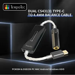 Mikser Tempotec Sonata E44 USB DAC Kulaklık Amplifikatör Tip C - 4.4mm Denge 2*CS43131 AMP DSD256 (NATIR) Android Telefon PC Mac