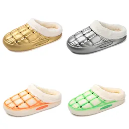 classic fleece thickened warm home cotton slippers men woman golden silver green black orange fashion trend couple color