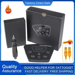 Maskin Biomaser Professional Tattoo Hine Kit P300 Strömförsörjning Tattoo Rotary Pen för permanent smink med patroner Tatueringsnål