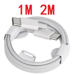 High Speed 1M 2M Extral USB C to USB-C Type c PD Cable Wire For Samsung Galaxy S10 S22 S23 S24 Ultra Huawei P30 P40 Xiaomi Readmi Htc lg Android phone